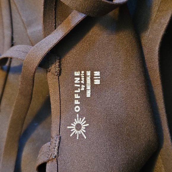 2 Offline Aerie Real Me Hold Up Srappy Sports Bras Size M - Picture 2 of 4